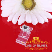 King of Bling's  Real 10kt White Gold HEART shape 0.33CT Real Diamond Black Princess Ring SZ 6.5 KING OF BLINGS