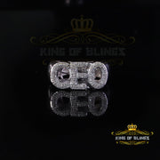 King Of Bling's 925 Sterling Silver White Metal with 0.40ct Real Diamond Men's "CEO" Ring SZ 8 King of Blings