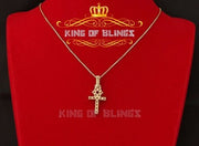 Beautiful Yellow Cross 925 Sterling Silver Shape Pendant 1.98ct Cubic Zirconia KING OF BLINGS