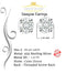 King of Blings- White 925 Sterling Silver 1.96ct Cubic Zirconia for Ladies Hip Hop Round Earring KING OF BLINGS