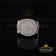 925 silver Jewelry White 2.50CT Cubic Zirconia Wide Round Men's Ring Size 11 KING OF BLINGS
