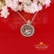 King Of Bling's Men's VVS ' IF'D' Moissanite 5.00CT Silver MEDUSA '1.50 'Circle Yellow Pendant KING OF BLINGS