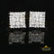 King of Blings- 925 White Sterling Silver 0.96ct Cubic Zirconia Women's & Men's Square Earrings KING OF BLINGS