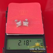 King Of Bling's 0.20ct Genuine Diamond 925 White Sterling Silver Hip Hop Men's/Women's Earrings KING OF BLINGS