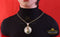 King Of Bling's Moissanite Vvs ' IF'D' 2.00CT Enamel 'SAINT JUDE' Yellow Circle Men's Pendant KING OF BLINGS