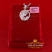 King Of Bling's DARLING MOM Pendant Specially for Mothers Day White Silver 0.50ct Cubic Zirconia KING OF BLINGS