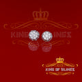 King of Blings- 1.14ct Cubic Zirconia 925 White Silver Women's & Men's Hip Hop Flower Earrings KING OF BLINGS