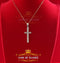 King of Bling's Yellow Sterling Silver Cross Pendant with 1.41ct Cubic Zirconia KING OF BLINGS