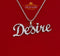 White Desire Letter 925 Sterling Silver Pendant 2.49ct Cubic Zirconia stone KING OF BLINGS