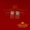 King of Bling's 2.00ct Cubic Zirconia 925 Yellow Silver Women's & Men's Hip Hop Square Earrings KING OF BLINGS