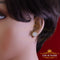 King of Bling's 3.20ct Cubic Zirconia 925 Yellow Sterling Silver Hip Hop Flower Ladies Earrings KING OF BLINGS