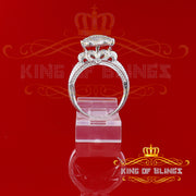 King Of Bling's Real Diamond 0.20 CT White 925 Sterling Silver Womens Promise Heart Ring Size 7 KING OF BLINGS