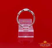 King Of Bling's 0.03 CT Real Diamond Womens 925 Sterling Silver White Heart Shape Ring Size 7 KING OF BLINGS