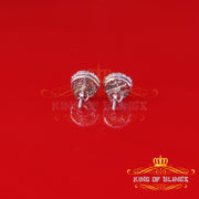 King of Bling's Men's/Womens 925 Silver White 1.33ct VVS 'D' Moissanite Round Stud Earrings KING OF BLINGS