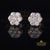 King of Bling's 4.34ct Cubic Zirconia 925 Yellow Silver Women's & Men's Hip Hop Floral Earrings KING OF BLINGS