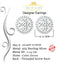 King of Blings- White 925 Sterling Silver 1.77ct Cubic Zirconia Hip Hop Round Earring For Ladies KING OF BLINGS