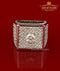 19.00ct Cubic Zirconia White Silver Square Men Adjustable Ring From SZ 10 to 12 KING OF BLINGS