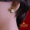 King of Bling's 925 Yellow 1.46ct Sterling Silver Cubic Zirconia Women's & Men's Square Earrings KING OF BLINGS