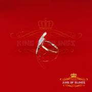 King of Bling's Men's/Womens 925 Silver Yellow 1.50ct VVS 'D' Moissanite Butterfly Rings Size 7 KING OF BLINGS