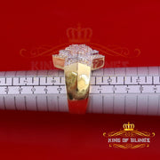 King of Bling's 925 Moissanite Yellow Men's Six Pointed Star of David 2.50ct Silver Ring Size 9 KING OF BLINGS