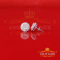 King of Bling's Men's/Womens 925 Silver White 2.00ct VVS 'D' Moissanite Round Stud Earrings KING OF BLINGS