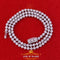 925 Silver White 20ct Moissanite Tennis Men's Necklace size 22inch & Width 6mm KING OF BLINGS