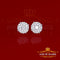 King of Bling's Aretes Para Hombre 925 Yellow Silver 2.3ct Cubic Zirconia Round Women's Earring KING OF BLINGS