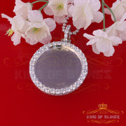 King of Bling's White Attractive Round Shape 925 Sterling Silver Pendant 9.81ct Cubic Zirconia KING OF BLINGS