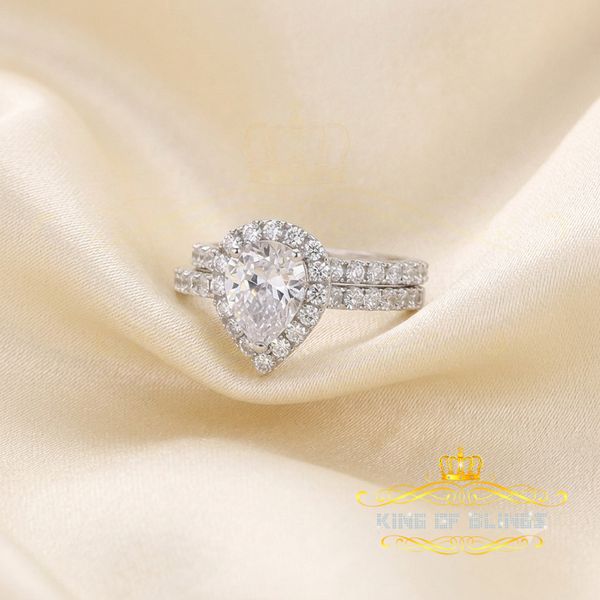 King Of Bling's5.01ct White Cubic Zirconia 925 Sterling Silver Bridal Fashion Womens Ring SZ 7 KING OF BLINGS
