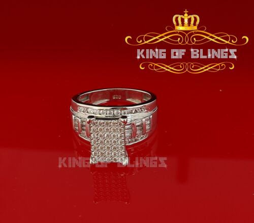 King Of Bling's925 Sterling White 2.25ct Cubic Zirconia Silver Cinderella Women's Ring size 8