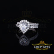 King Of Bling's5.01ct White Cubic Zirconia 925 Sterling Silver Bridal Fashion Womens Ring SZ 7 KING OF BLINGS