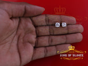 King  of Bling's 3.00ct VVS 'D' Moissanite Men's/Womens 925 Silver Yellow Round Stud Earrings KING OF BLINGS