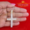 White Fancy 925 Sterling Silver CROSS Pendant with 3.64ct Cubic Zirconia stone KING OF BLINGS