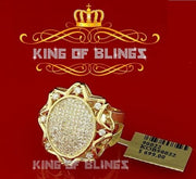 King Of Bling's 925 Yellow Sterling Silver 1.50ct Cubic Zirconia Men's Cocktail Ring Size 11 KING OF BLINGS