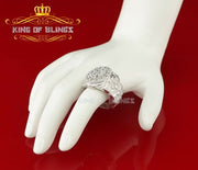 3.59ct White Engagement Ring Womens 925 Sterling Silver Cubic Zirconia Size 8 KING OF BLINGS