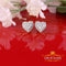 King  of Bling's Men's/Womens 925 Silver Yellow 1.00ct VVS 'D' Moissanite 3D Heart Stud Earrings KING OF BLINGS