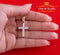 King of Bling's Yellow 925 Sterling Silver Cross Pendant 2.09ct Cubic Zirconia KING OF BLINGS