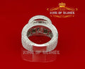 White 925 Silver Sterling 14.00ct Round Cubic Zirconia Fashion Men's Ring SZ9.5 KING OF BLINGS