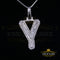 White Beautiful Custom intial Pendant Gift all Occasion Silver Cubic Zirconia KING OF BLINGS