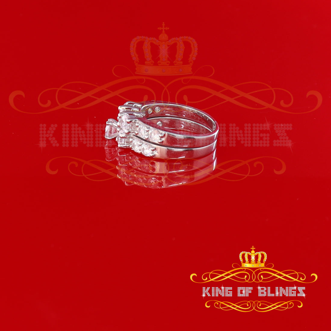 King Of Bling's4.82ct White Cubic Zirconia 925 Sterling Silver Bridal Fashion Womens Ring SZ 7 KING OF BLINGS