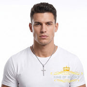 King Of Bling's Attractive Fancy 925 Sterling White Silver CROSS Pendant 1.41ct Cubic Zirconia KING OF BLINGS