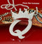 White 925 Sterling Silver Pendant Q with Crown Shape 4.68ct Cubic Zirconia Stone KING OF BLINGS