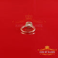 King Of Blings  10K Yellow Gold 2.50CT 'VVS' 'FL' D clr Moissonite Womens Cushion Cut Ring S/7 KING OF BLINGS