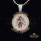 King Of Bling's Silver Yellow Protector "SAINT MICHAEL" Pendant with 5.00ct Genuine Moissanite KING OF BLINGS