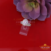 King Of Bling's5.01ct White Cubic Zirconia 925 Sterling Silver Bridal Fashion Womens Ring SZ 7 KING OF BLINGS