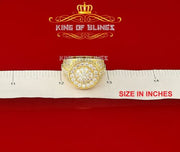 King Of Bling's King Of Blings 6.00ct Cubic Zirconia Yellow Silver Set Womens Round Ring Size 7 KING OF BLINGS