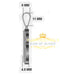 White 925 Sterling Silver Dollar Sign Pendant with 3.05ct Cubic Zirconia Stone KING OF BLINGS