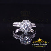 King Of Bling's3.59ct Cubic Zirconia White 925 Sterling Silver Women Bridal Ring Size 7 KING OF BLINGS