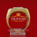 King Of Bling's 925 Silver Yellow Square 3.50ct Cubic Zirconia Men's Adjustable Ring Size 10 to 12