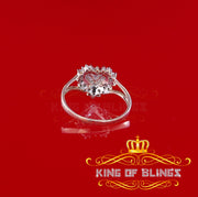 King of Bling's  Real 10 kt Yellow Gold with 0.33CT Genuine Diamond HEART Womens Ring Size 6.5 KING OF BLINGS